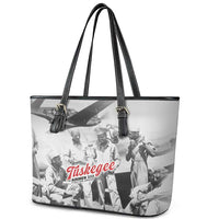 Tuskegee Airmen 332nd Fighter Group Leather Tote Bag Vintage-style War - Wonder Print Shop