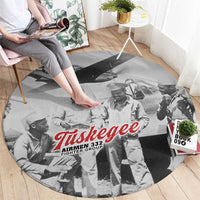 Tuskegee Airmen 332nd Fighter Group Round Carpet Vintage-style War - Wonder Print Shop