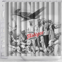 Tuskegee Airmen 332nd Fighter Group Shower Curtain Vintage-style War - Wonder Print Shop