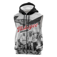 Tuskegee Airmen 332nd Fighter Group Sleeveless Zip Hoodie Vintage-style War - Wonder Print Shop