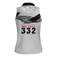 Tuskegee Airmen 332nd Fighter Group Women Sleeveless Polo Shirt Vintage-style War - Wonder Print Shop