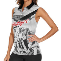 Tuskegee Airmen 332nd Fighter Group Women Sleeveless Polo Shirt Vintage-style War - Wonder Print Shop