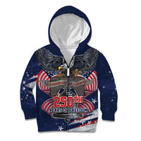 United States 250 Years of Independence Kid Hoodie - Wonder Print Shop