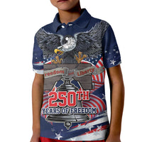 United States 250 Years of Independence Kid Polo Shirt - Wonder Print Shop