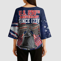 United States 250 Years of Independence Kimono Sleeve Blouse - Wonder Print Shop