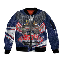 United States 250 Years of Independence Sleeve Zip Bomber Jacket - Wonder Print Shop