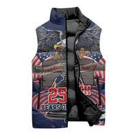 United States 250 Years of Independence Sleeveless Puffer Jacket - Wonder Print Shop