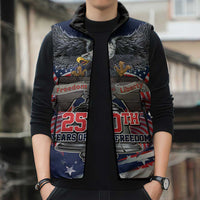 United States 250 Years of Independence Sleeveless Puffer Jacket - Wonder Print Shop