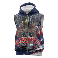 United States 250 Years of Independence Sleeveless Zip Hoodie - Wonder Print Shop