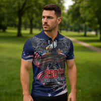 United States 250 Years of Independence Zipper Polo Shirt - Wonder Print Shop