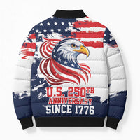 United States Honoring 250 Years of Liberty Bomber Puffer Jacket - Wonder Print Shop