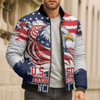 United States Honoring 250 Years of Liberty Bomber Puffer Jacket - Wonder Print Shop
