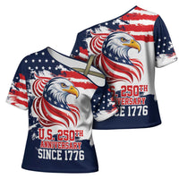 United States Honoring 250 Years of Liberty Cross Shoulder Shirt - Wonder Print Shop