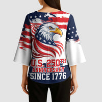 United States Honoring 250 Years of Liberty Kimono Sleeve Blouse - Wonder Print Shop