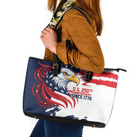 United States Honoring 250 Years of Liberty Leather Tote Bag - Wonder Print Shop