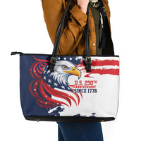 United States Honoring 250 Years of Liberty Leather Tote Bag - Wonder Print Shop