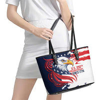 United States Honoring 250 Years of Liberty Leather Tote Bag - Wonder Print Shop