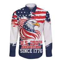 United States Honoring 250 Years of Liberty Long Sleeve Button Shirt - Wonder Print Shop