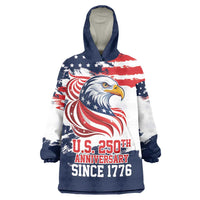 United States Honoring 250 Years of Liberty Wearable Blanket Hoodie - Wonder Print Shop