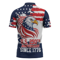United States Honoring 250 Years of Liberty Zipper Polo Shirt - Wonder Print Shop