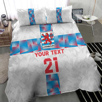 Luxembourg Football Custom Bedding Set Les Lions Rouges LT9 - Wonder Print Shop