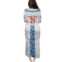 Luxembourg Football Custom Family Matching Puletasi and Hawaiian Shirt Les Lions Rouges - Wonder Print Shop