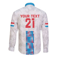 Luxembourg Football Custom Long Sleeve Button Shirt Les Lions Rouges - Wonder Print Shop