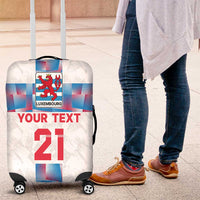 Luxembourg Football Custom Luggage Cover Les Lions Rouges - Wonder Print Shop