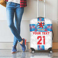 Luxembourg Football Custom Luggage Cover Les Lions Rouges - Wonder Print Shop