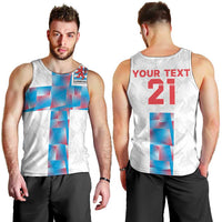 Luxembourg Football Custom Men Tank Top Les Lions Rouges - Wonder Print Shop