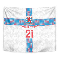 Luxembourg Football Custom Tapestry Les Lions Rouges - Wonder Print Shop