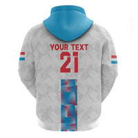 Luxembourg Football Custom Zip Hoodie Les Lions Rouges - Wonder Print Shop