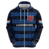 Luxembourg Football Custom Hoodie The Red Lions Tribal Pattern - Wonder Print Shop