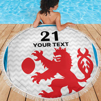 Luxembourg Custom Beach Blanket Motifs 2021-22 Federation Luxembourgeoise de Rugby LT9 - Wonder Print Shop