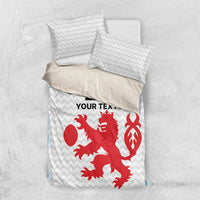 Luxembourg Custom Bedding Set Motifs 2021-22 Federation Luxembourgeoise de Rugby LT9 - Wonder Print Shop