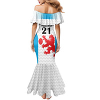 Luxembourg Custom Family Matching Mermaid Dress and Hawaiian Shirt Motifs 2021-22 Federation Luxembourgeoise de Rugby LT9 - Wonder Print Shop