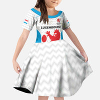 Luxembourg Custom Kid Short Sleeve Dress Motifs 2021-22 Federation Luxembourgeoise de Rugby - Wonder Print Shop