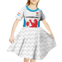 Luxembourg Custom Kid Short Sleeve Dress Motifs 2021-22 Federation Luxembourgeoise de Rugby - Wonder Print Shop