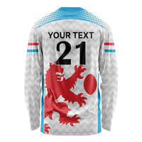Luxembourg Custom Long Sleeve Shirt Motifs 2021-22 Federation Luxembourgeoise de Rugby - Wonder Print Shop