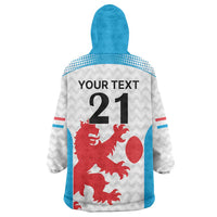 Luxembourg Custom Wearable Blanket Hoodie Motifs 2021-22 Federation Luxembourgeoise de Rugby - Wonder Print Shop