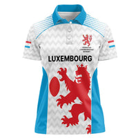 Luxembourg Custom Women Polo Shirt Motifs 2021-22 Federation Luxembourgeoise de Rugby - Wonder Print Shop