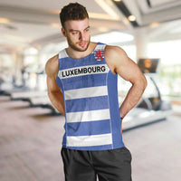Luxembourg Rugby Custom Men Tank Top Motifs 1997 Vintage - Wonder Print Shop