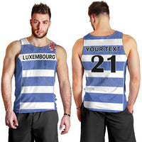 Luxembourg Rugby Custom Men Tank Top Motifs 1997 Vintage - Wonder Print Shop