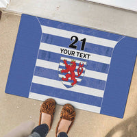 Luxembourg Rugby Custom Rubber Doormat Motifs 1997 Vintage - Wonder Print Shop