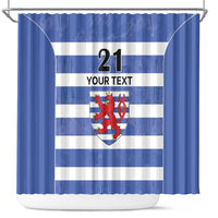 Luxembourg Rugby Custom Shower Curtain Motifs 1997 Vintage