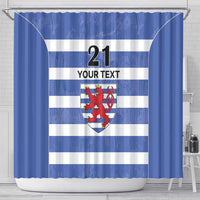 Luxembourg Rugby Custom Shower Curtain Motifs 1997 Vintage