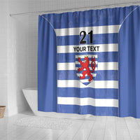 Luxembourg Rugby Custom Shower Curtain Motifs 1997 Vintage