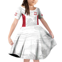 Poland Rugby Custom Family Matching Off Shoulder Short Dress and Hawaiian Shirt Biało-czerwoni The White and Reds Sporty Pattern LT9 - Wonder Print Shop