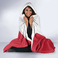 Poland Rugby Custom Hooded Blanket Biało-czerwoni The White and Reds Sporty Pattern