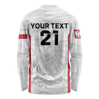 Poland Rugby Custom Long Sleeve Shirt Biało-czerwoni The White and Reds Sporty Pattern - Wonder Print Shop